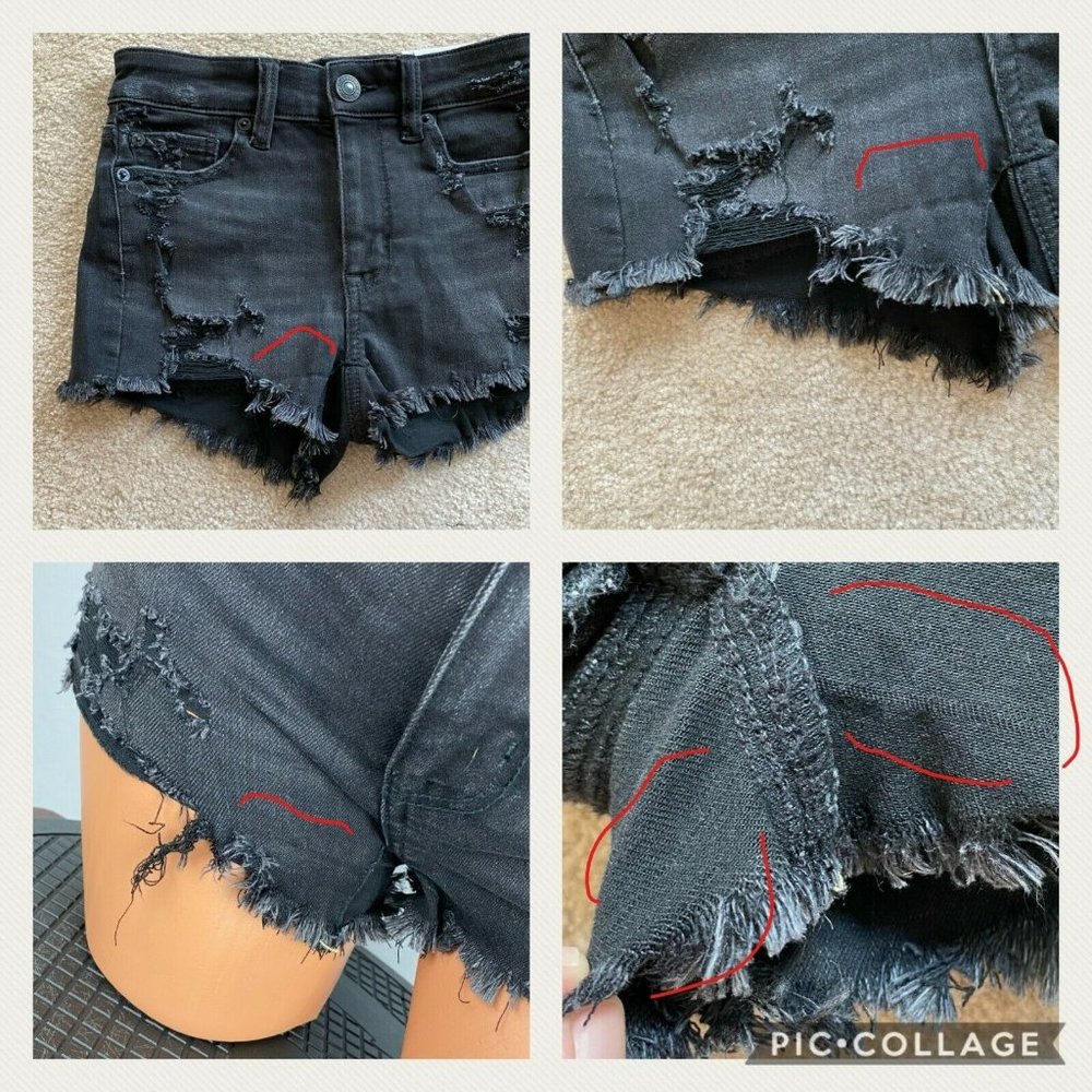 AE Ne(x)t Level Stretch 00 Black Hi-Rise Shortie - Picture 9 of 10